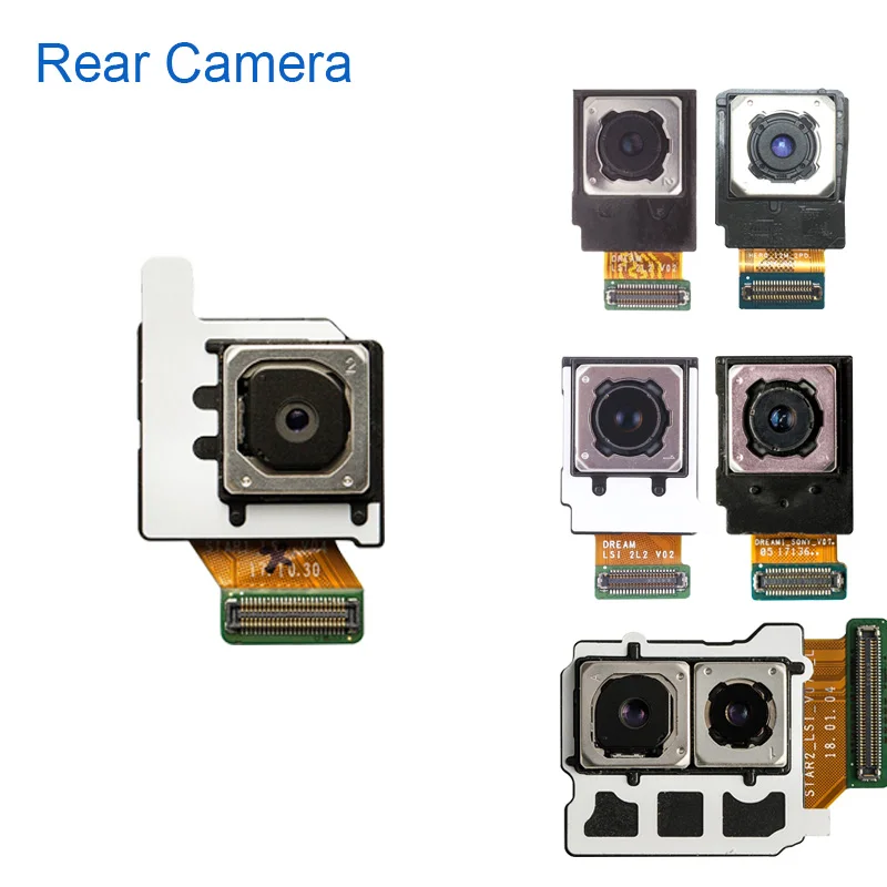 

2pcs Rear Camera For Samsung S8 G950F S9 Plus S6 S7 edge Back Camera Flex Cable G920 G930F G935F G960F G965F