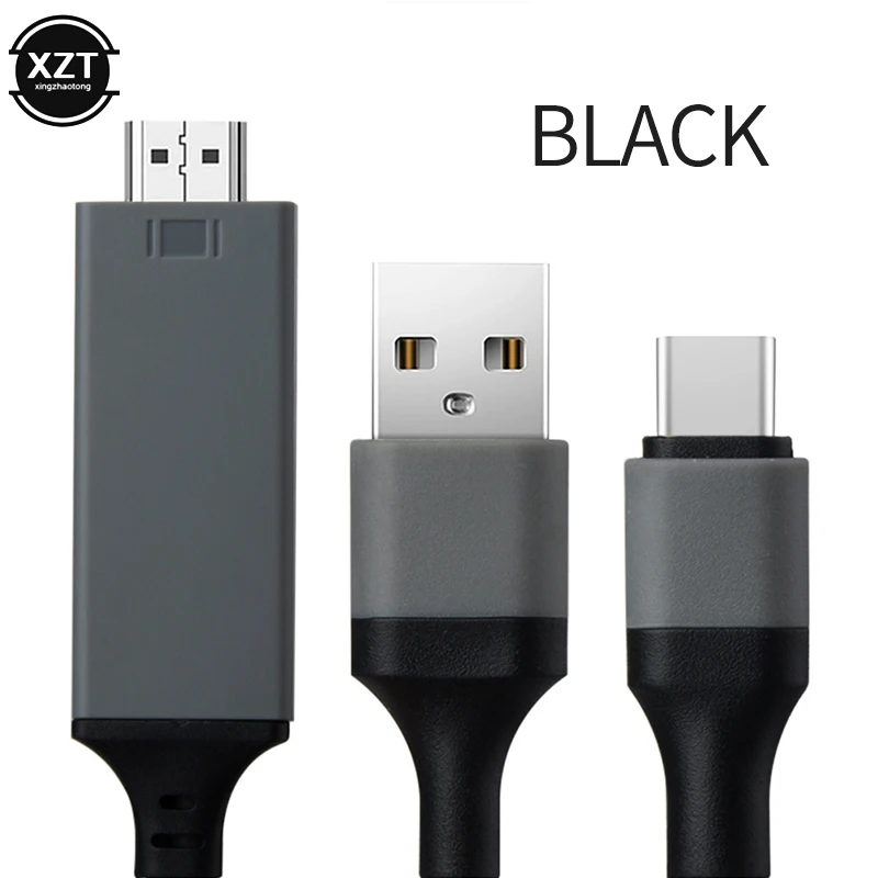 USB 3,1 type-C к HDMI Кабель-адаптер конвертер 2 м HD 1080P 4k зарядка HDTV сплиттер кабель для samsung Galaxy S9/S8/Note 9 телефон