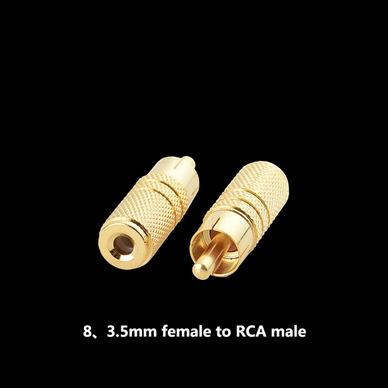 Gold RCA Adapters - Audio Plug Connectors, RCA Male/Female to 3.5mm/6.35mm Mono/Stereo Male/Female Description Image.This Product Can Be Found With The Tag Names Computer Cables Connecting, Computer Peripherals, PC Hardware Cables Adapters, Rca adapters audio plug connector rca
