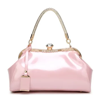 

New summer Europe and the United States fashionable patent leather bright face female bag bride's wedding bag female shoulder ba