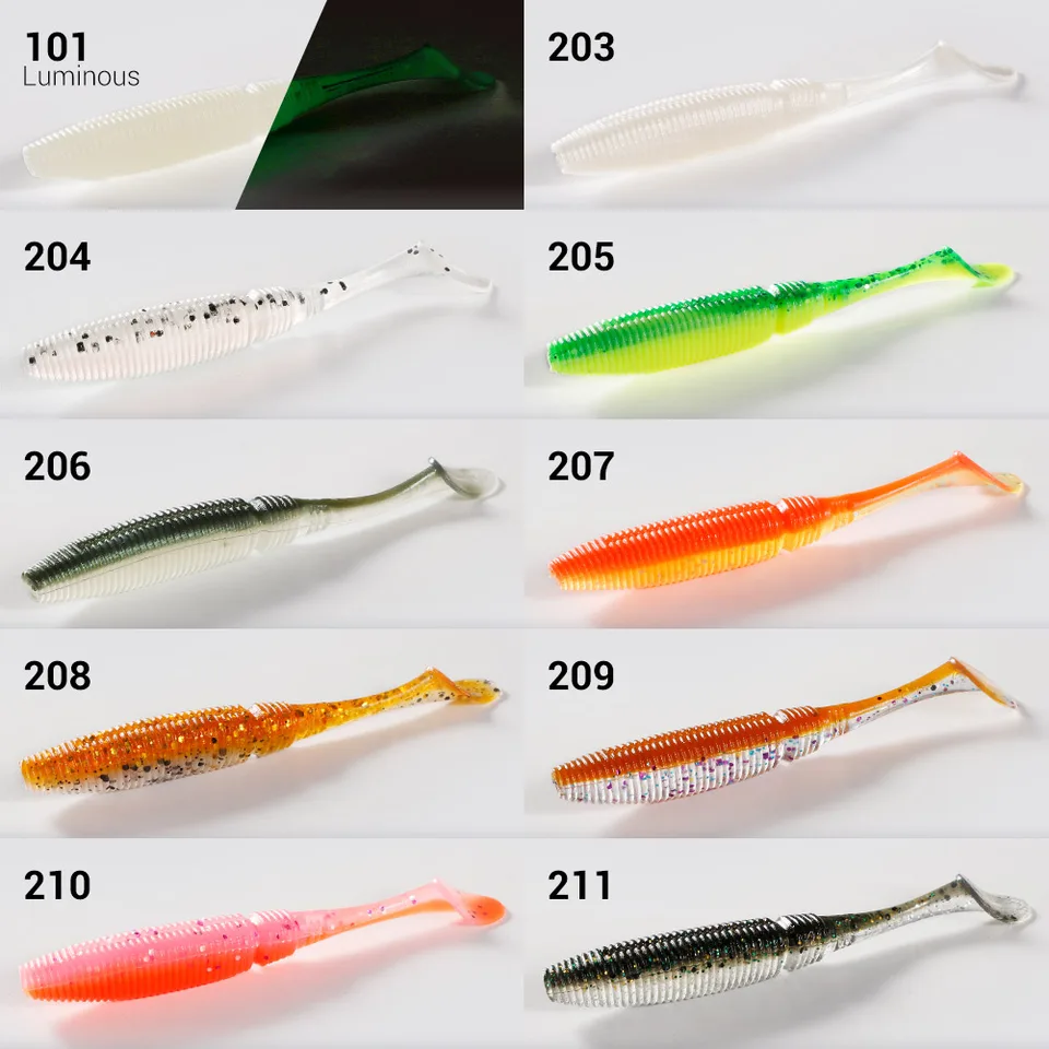 Leurre Souple Odorant Noeby Shad Minnow – 10cm 9g Couleur 209 – Lot De 4