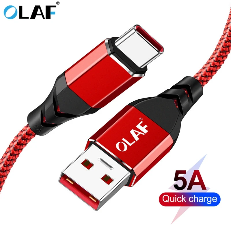 

USB C Type C 5A Super Fast Charging USB C cable Type-c data Cord Quick Charge Charger Adapter USB Cable For Samsung S9 S8 Note 8