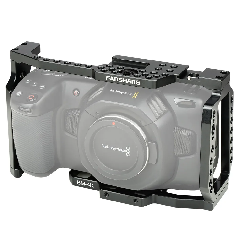 

FANSHANG BMPCC 4K Camera Cage for Blackmagic Design Pocket Cinema Camera 4K with Cold Shoe Mount