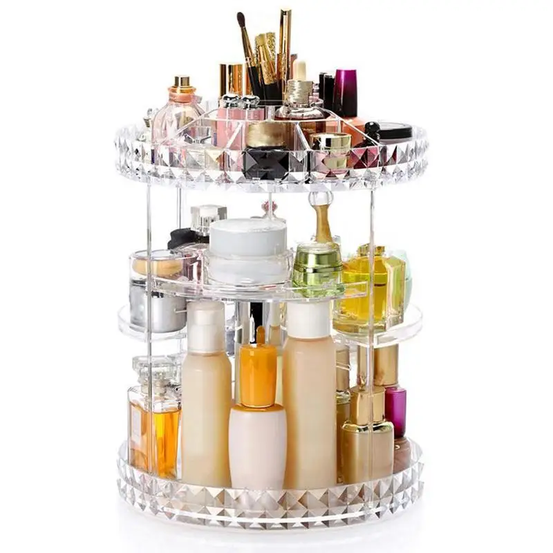 

Rotation Cosmetics Storage Box For Beauty Fashion Transparent Acrylic Detachable Spinning Cosmetic Organizer Storage Holder