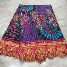 Новая Венди гипюровая кружевная ткань с вышивкой высокого качества восковая кружевная ткань со шнуром африканская восковая кружевная ткань для платья WD102813