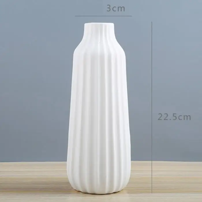 Современная оригами пластиковая фарфоровая ваза Европейская белая керамическая Цветочная композиция художественная Цветочная декоративная ваза домашний нордический Декор VC
