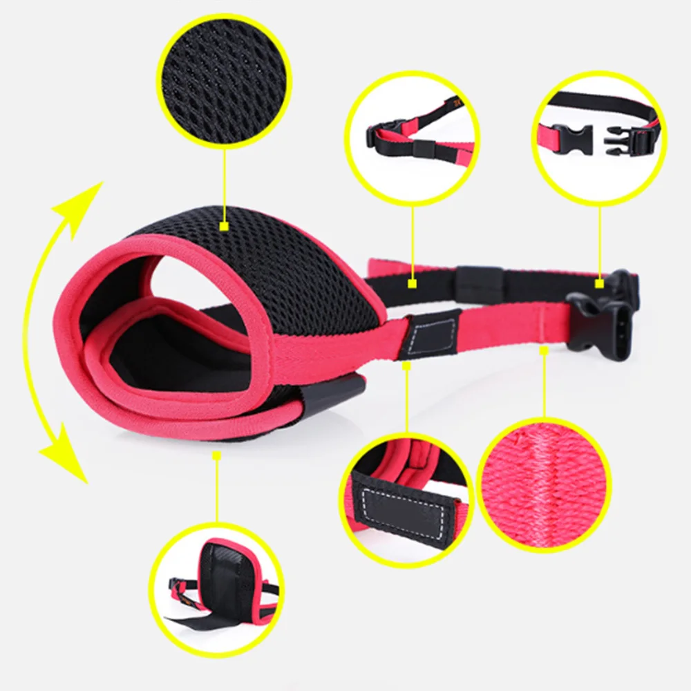 Собачий рот намордник Регулируемый с воздухопроницаемой сеткой изображением