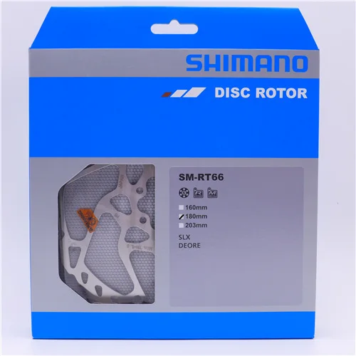 SHIMANO MTB горный велосипед SM-RT66 дисковый тормозной ротор 6-болт Deore SLX RT66 - Цвет: 180mm