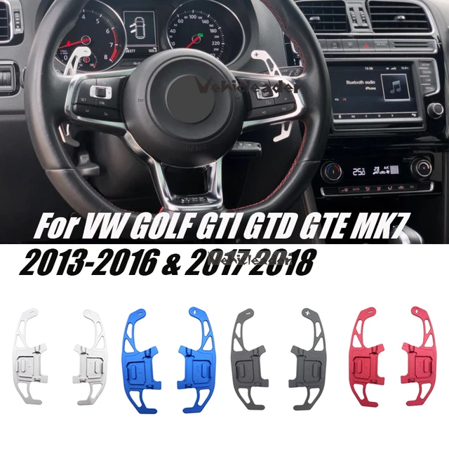 2Pcs Schwarz Rot Silber blau Rad Aluminium Schaltwippen Für VW GOLF 7  2015-2019 GTI R MK7 auto Lenkrad Schaltwippen - AliExpress