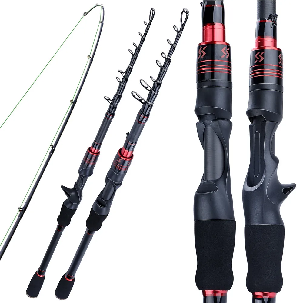 

Sougayilang Lowest Profit 1.8m 2.1m Carbon Fishing Rod Telescopic Casting Spinning Fishing Rod Travel Fishing Tackle Lure Rod