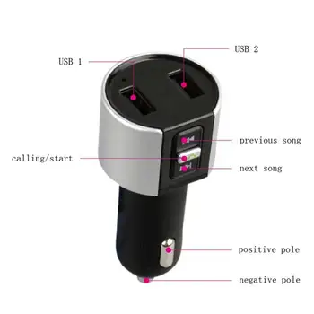 

Bluetooth FM Transmitter MP3 Player Stereo Radio 5V 3.4A Dual USB Ports Fast Charger Car Accessories for iPhone Xiaomi Samsung S