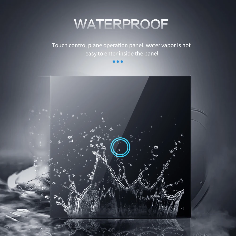 Light Switch 220 V EU Standard Tempered Crystal Glass Power 1 2 3 Gang 1 Way Uxury Lamp Led Backlight Wall Touch Sensor Switch