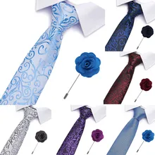 

Free shipping Gravatas Mens Accessories Striped Plaid Pattern Business Silk Tie set Necktie &Pin Men Wedding Suit Jacquard Ties