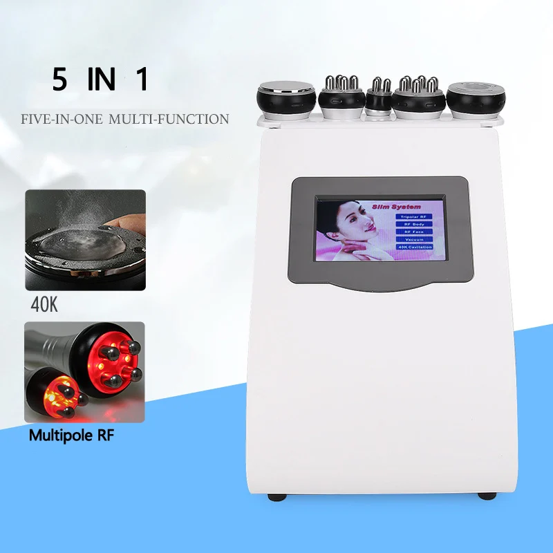 

2019 Hot 5 in 1 Vacuum Laser Radio Frequency Multipolar bipolor RF 40K Liposuction Ultrasonic Cavitation Slimming Machine