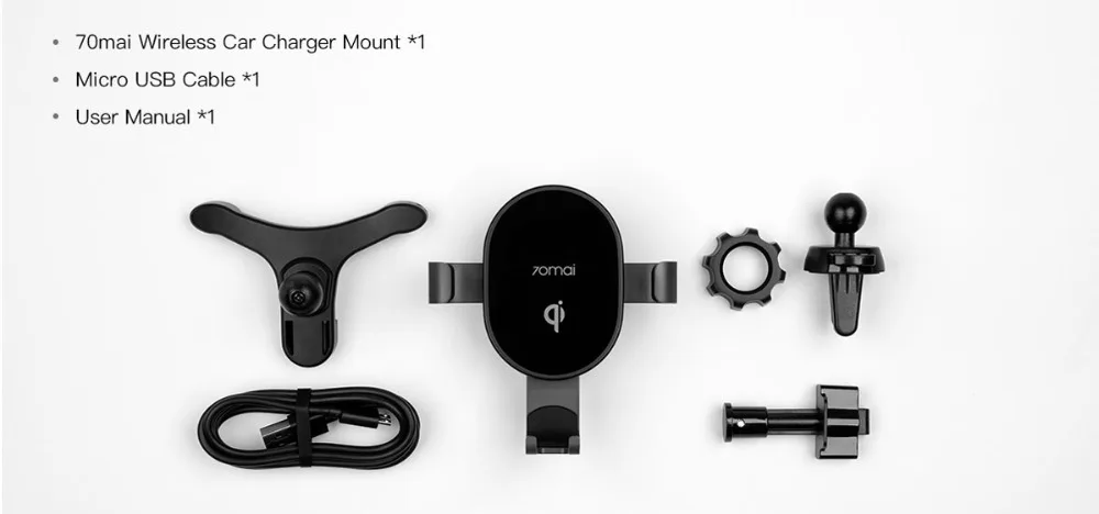 Xiaomi 70mai Qi Беспроводное Автомобильное зарядное устройство 10 Вт Автомобильный кронштейн интеллектуальный датчик быстрое 70 МАИ Беспроводное зарядное устройство держатель телефона для автомобиля Авто