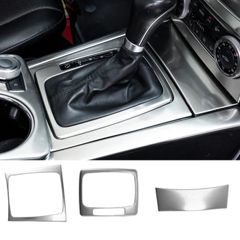 

Car Silver Stainless Steel Gear Shift Panel Cover Trim for Mercedes Benz X204 GLK 2008-12