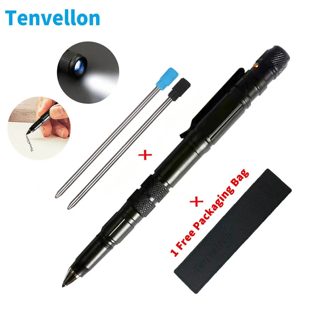 Auto défense fournitures stylo tactique auto défense outil lampe de poche sécurité Protection défense outil tungstène acier | AliExpress