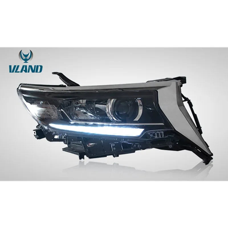 Дизайн VLAND автомобильные аксессуары и запчасти для Land Cruiser светодиодный налобный фонарь для Prado головной светильник с DRL+ сигнала