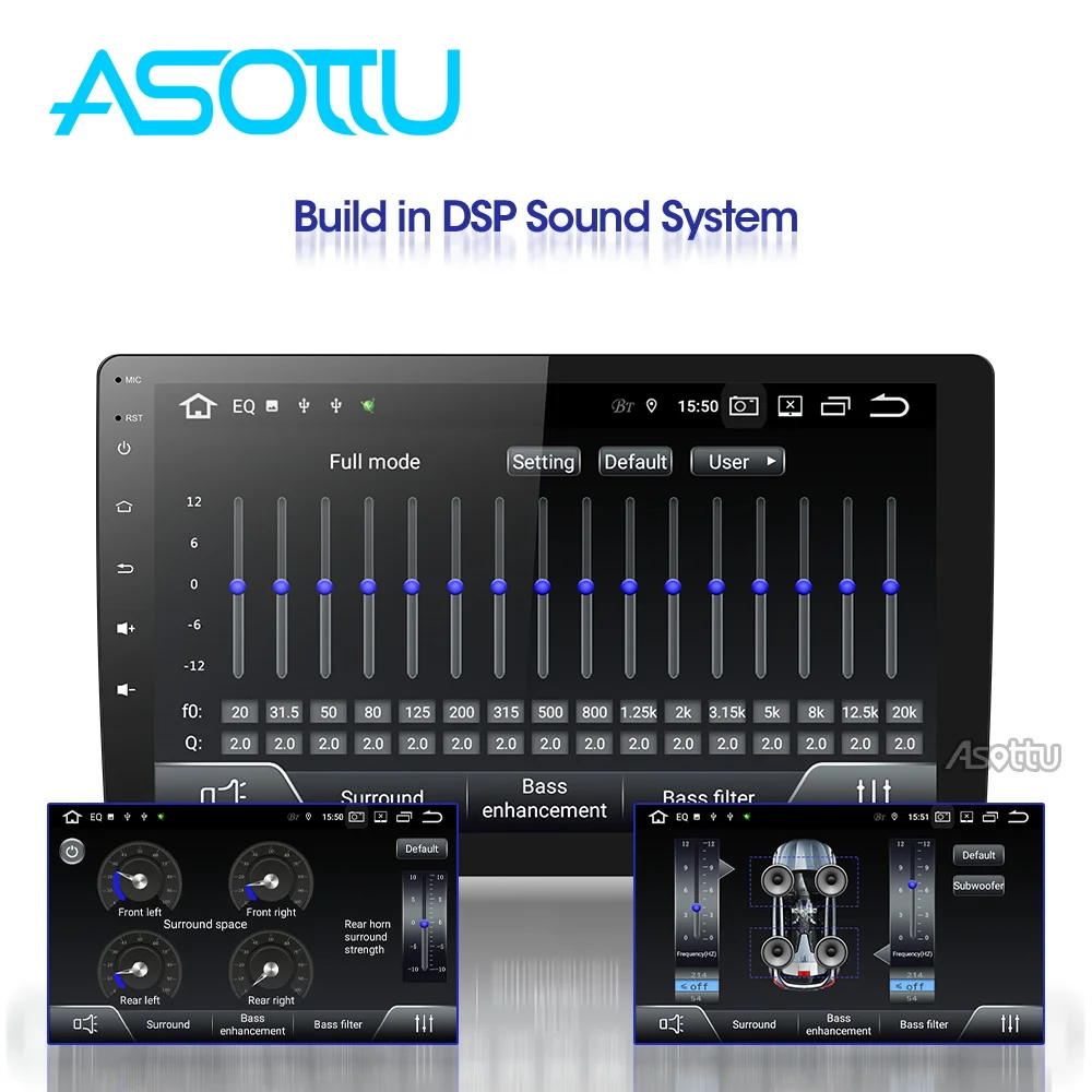 Sale Asottu 10.1 inch  PX30 android 9.0 car dvd gps navigation radio video player universal radio car universal multimedia 1 din 1