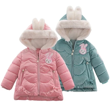 

Kids Jackets For Girls Hooded Coats 2020 Winter Warm Thick Coats For Baby Girls Outerwear Spring Children Jackets 2 3 4 5 6 Year