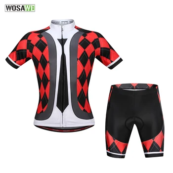 

WOSAWE Summer Cycling Clothing Pad Bike uniform Summer Man Short Sleeve Cycling Jersey Set Road Bicycle Jerseys MTB Bicycle Wear