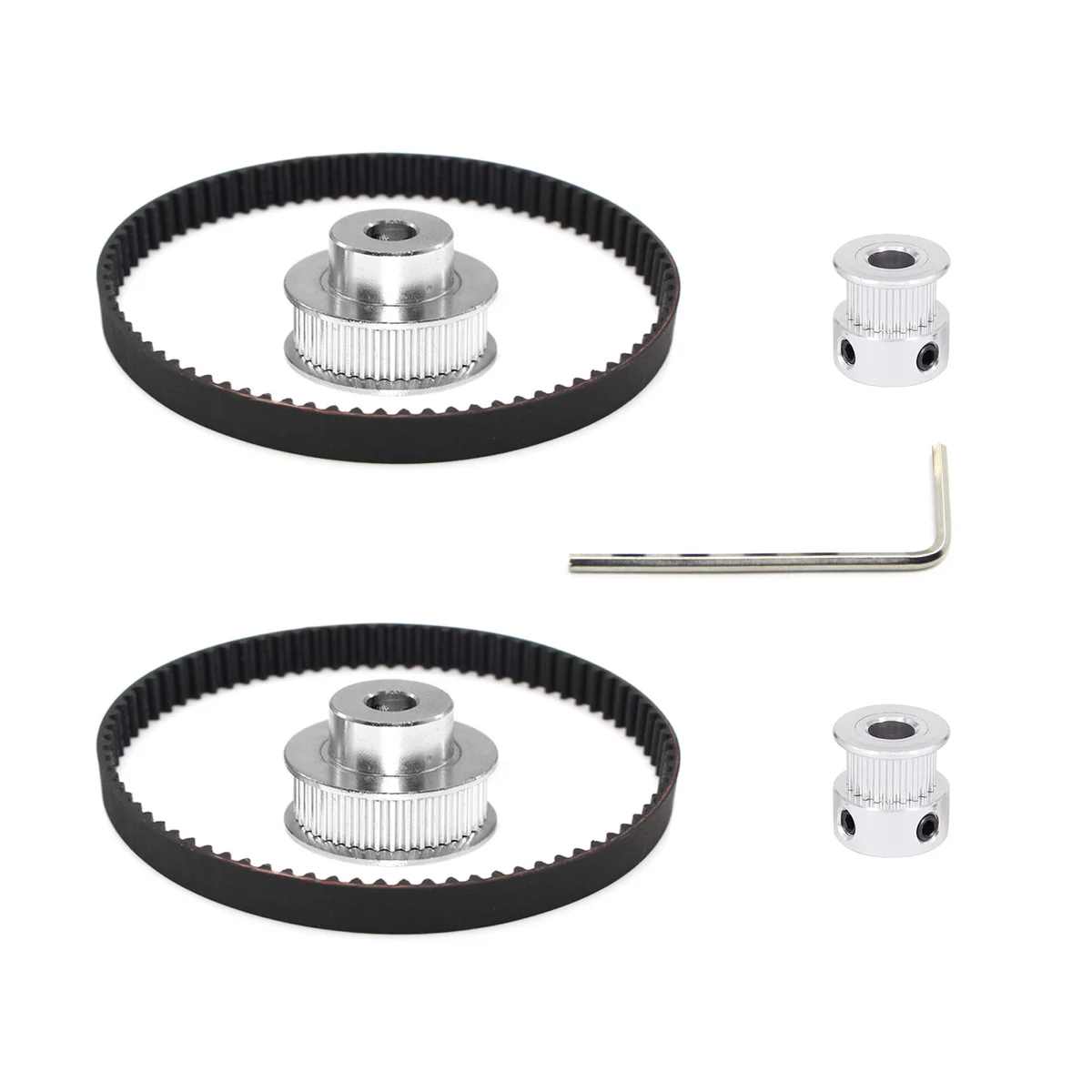 

Befenybay 2pcs/set 2GT Synchronous Wheel 20&40 Teeth 8mm Bore Aluminum Timing Pulley with 2pcs Length 200mm Width 6mm Belt