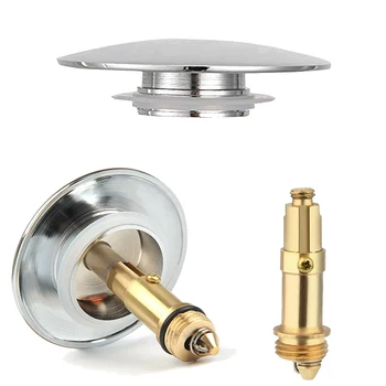 

CYChrome Easy Pop Up Basin Waste Bathroom Sink Push Button Click Clack Plug Bolt