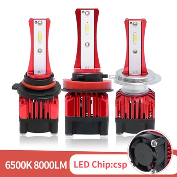 

2PCS H4 led headlight H7 H11 9005 HB3 9006 HB4 headlamp lampada automotivo CSP Chip car light bulb hi lo beam 12V 16000lm 6500k