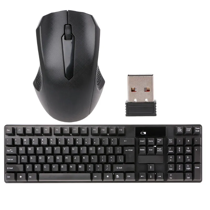 

2.4GHz Wireless Keyboard Optical Mouse Combo Kit For Laptop Desktop Computer