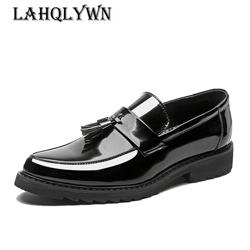

Men Dress Leather Shoes Slip On Fashion Male Formal Oxford Shoes Flats Pointed Toe Casual Shoes For Men H174