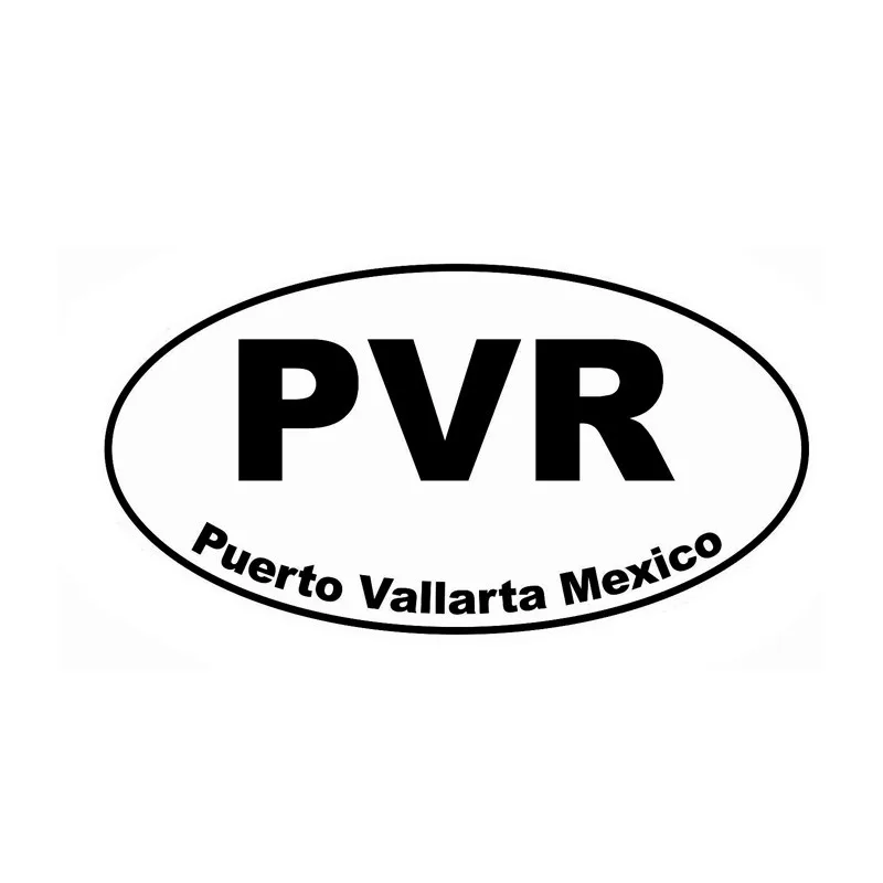 

Personality PVR PUERTO VALLARTA MEXICO Oval Car Stickers Accessories Motorcycle Cover Scratches Waterproof PVC 14cm *7cm