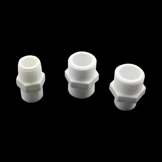 1 2 3 4 1 2 to 3 4 Male Thread Double Male Connector For PVC 1/2'' 3/4'' 1/2'' to 3/4'' Male Thread Double Male Connector For PVC PE PB Various Plastic Pipe Home improvement Pipe Fittings