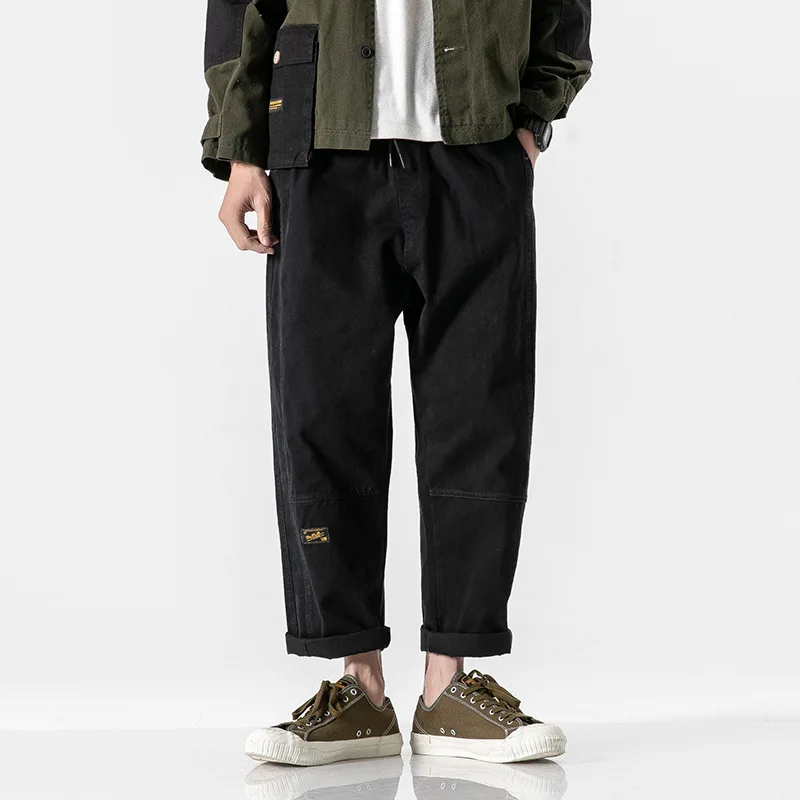 

Northern Boundary Men'S Wear 2020 Spring New Style Labeling Loose Straight Pants Men's Simple Versatile Casual Pants MEN'S Trous