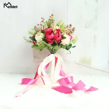 Meldel Свадебный букет букеты из искусственных цветов пион Свадебные цветы Свадебный держатель для букетов Свадебный букет для подружек невесты