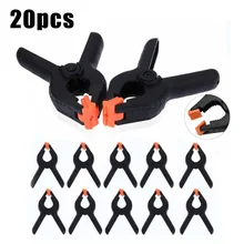 

20 Pieces 2 Inch Spring Clamps DIY Woodworking Tools Plastic Nylon Clamps For Woodworking Spring Clip Photo Studio Background