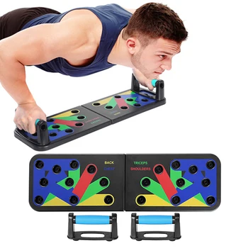 

Foldable Multifunction Push Up Board with Instruction Print Abdominal Muscle Exercise Equipment Training Gym Home Workout Board