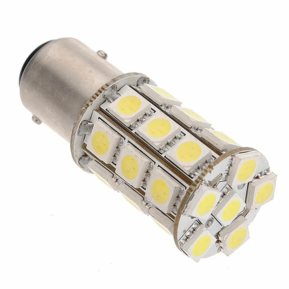 4 шт. 1157 BAY15D P21/5 Вт 27SMD 5050 автомобиля 12V светодиодный задние фонари фонарь лампы белого цвета