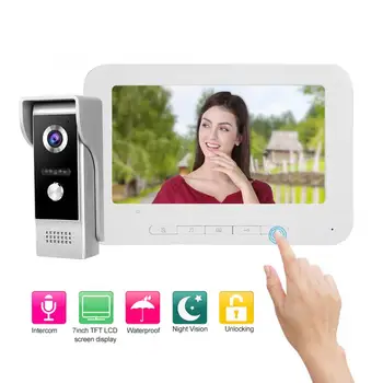 

Video peephole 7inch HD Video Door Phone Doorbell Intercom Camera Monitor Home Security System 100-240V