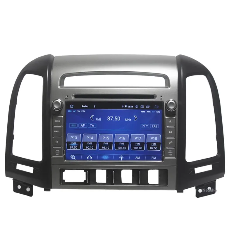 2din 1024*600 Восьмиядерный 4G Android 9,0 автомобильный Радио DVD gps для hyundai Santa Fe 2006-2012 головное устройство радио Cessette рекордер BT карта