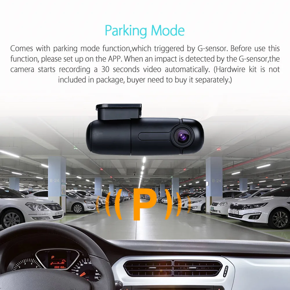 Автомобильный видеорегистратор 360 градусов Dvr камера FHD 1080 p wifi для вождения android