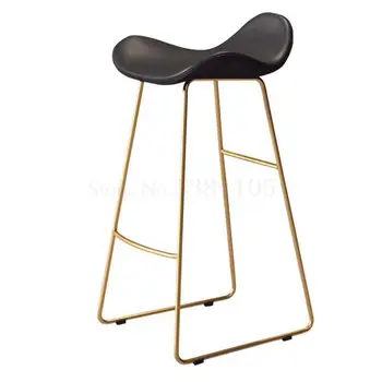 

Nordic Bar Chair Household Modern Simple Bar Chair Front Desk Chair Leisure Milk Tea Shop Coffee Shop High Stool