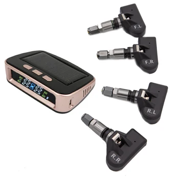 

Smart TPMS Car Tire Pressure Monitor Internal Sensors Digital Wireless LCD Display Solar Charge Tire Pressure TP068 Tyre Sensor