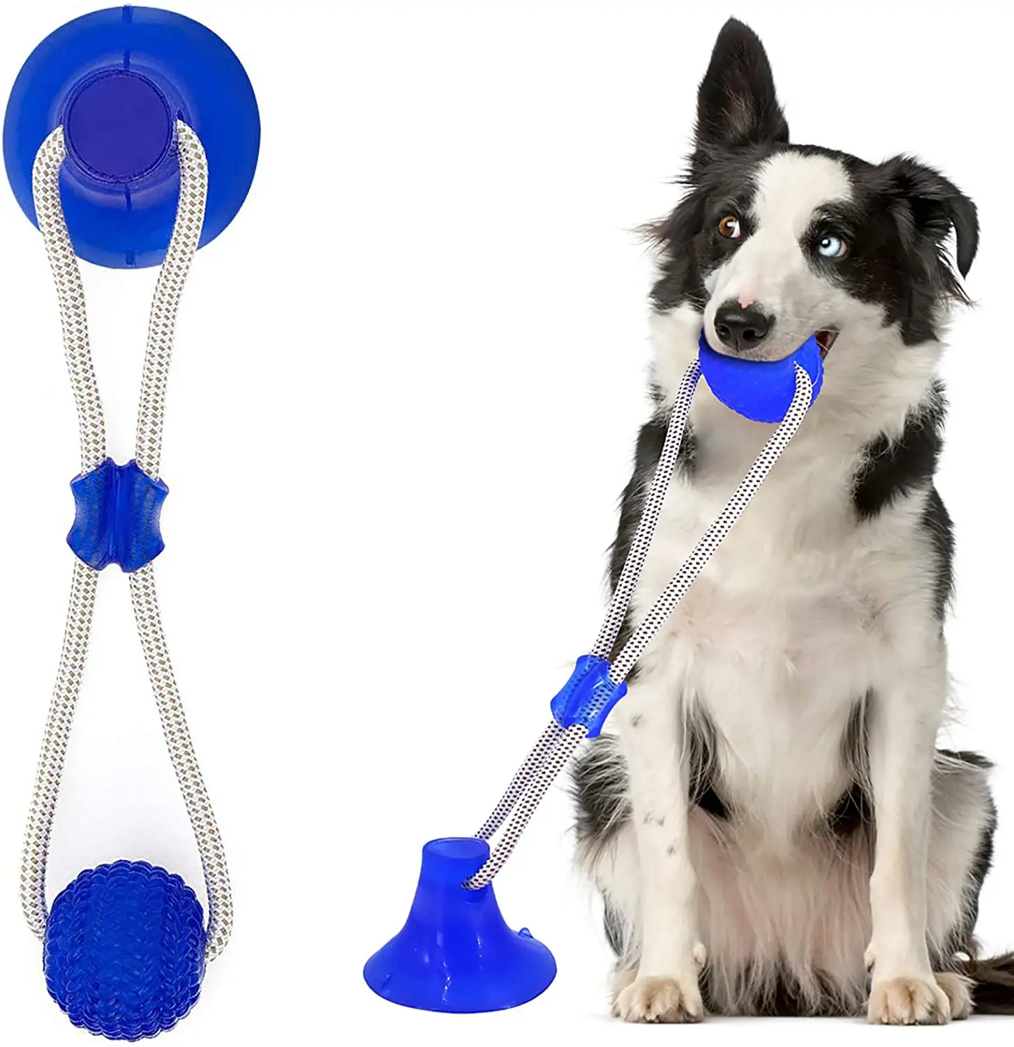 Interactive Suction Cup Dog Chew Toy Self Playing Dog Toy With Elastic