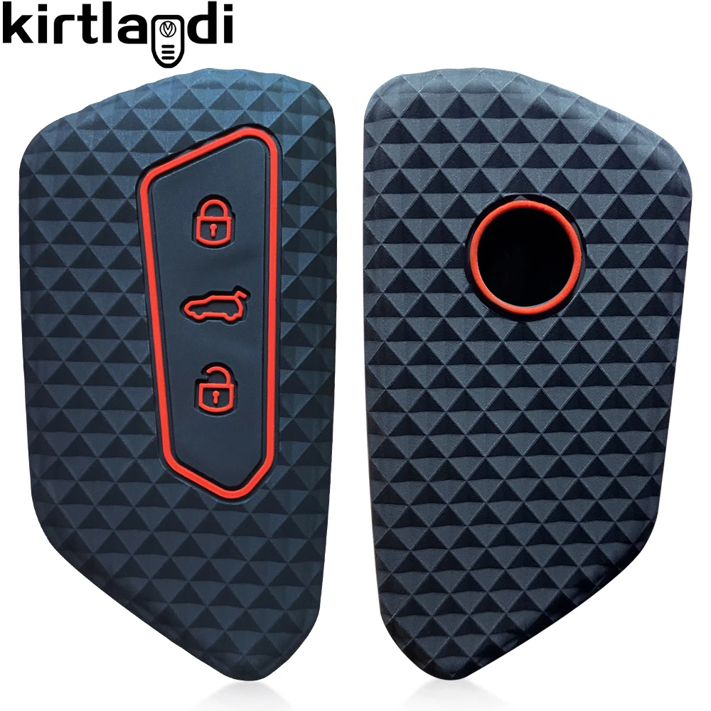 Silicone Remote Case Key Cover Skoda Octavia 4 A8 MK8 Seat Leon Fr Mk4 Cupra Formentor accesorios VW Golf 8 ID4 key case cover,key case