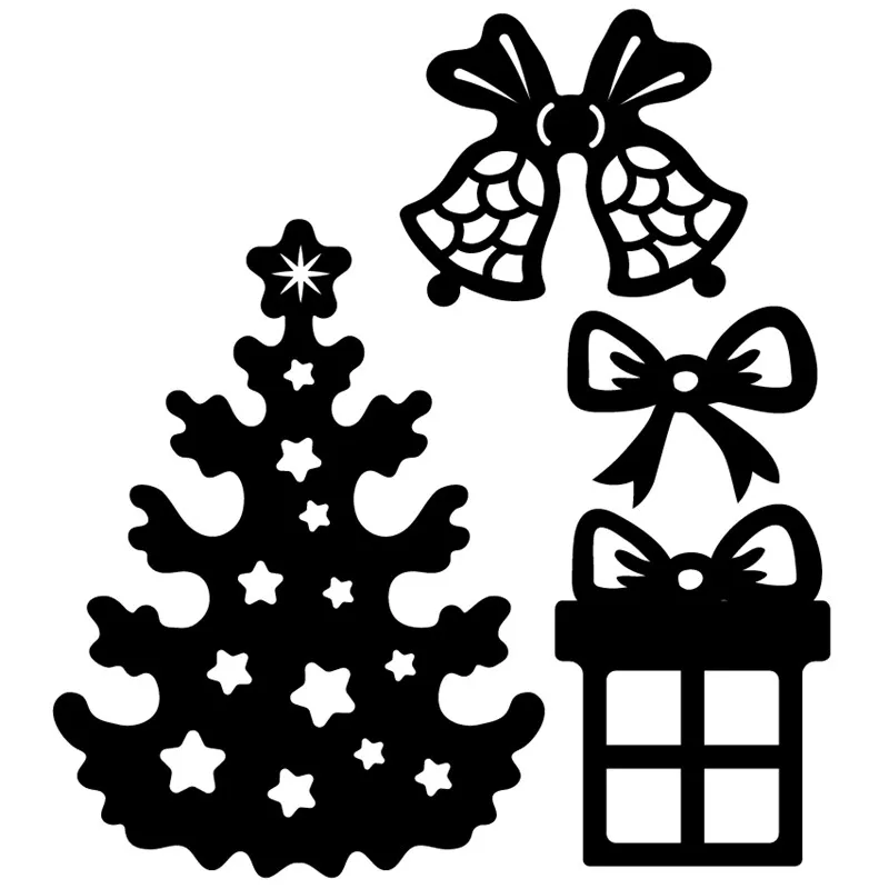 

Naifumodo Christmas Tree Dies Bell Metal Cutting Dies Scrapbooking for Card Making DIY Embossing Cuts Craft Letter Dies