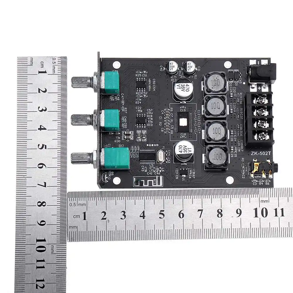 Hi Fi Stereo Tone Version bluetooth 5 0 Audio Power Amplifier Board 50W 50W Bass Adjustment Subwoofer Dual Channel Amp Module