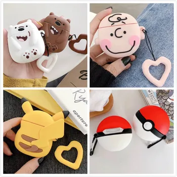

3D Earphone Case For Airpods Pro Case Silicone Cute Bear Stitch Cartoon Headphone/Earpods Cover For Apple Air pods Pro 3 Cases