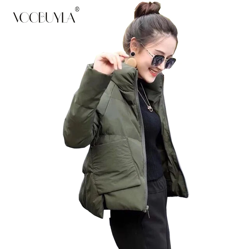 Short Winter Jacket Women Parka Coat Female Plus Size 4XL Warm Thick Down Jacket Clothing Outerwear Korean Quilted Fall Top