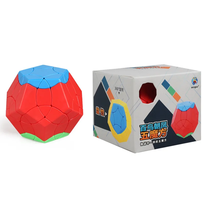 Новейший оригинальный ShengShou BaiNiaoChaoFeng 12 Сторон magico Cubo 3 боковых цветов