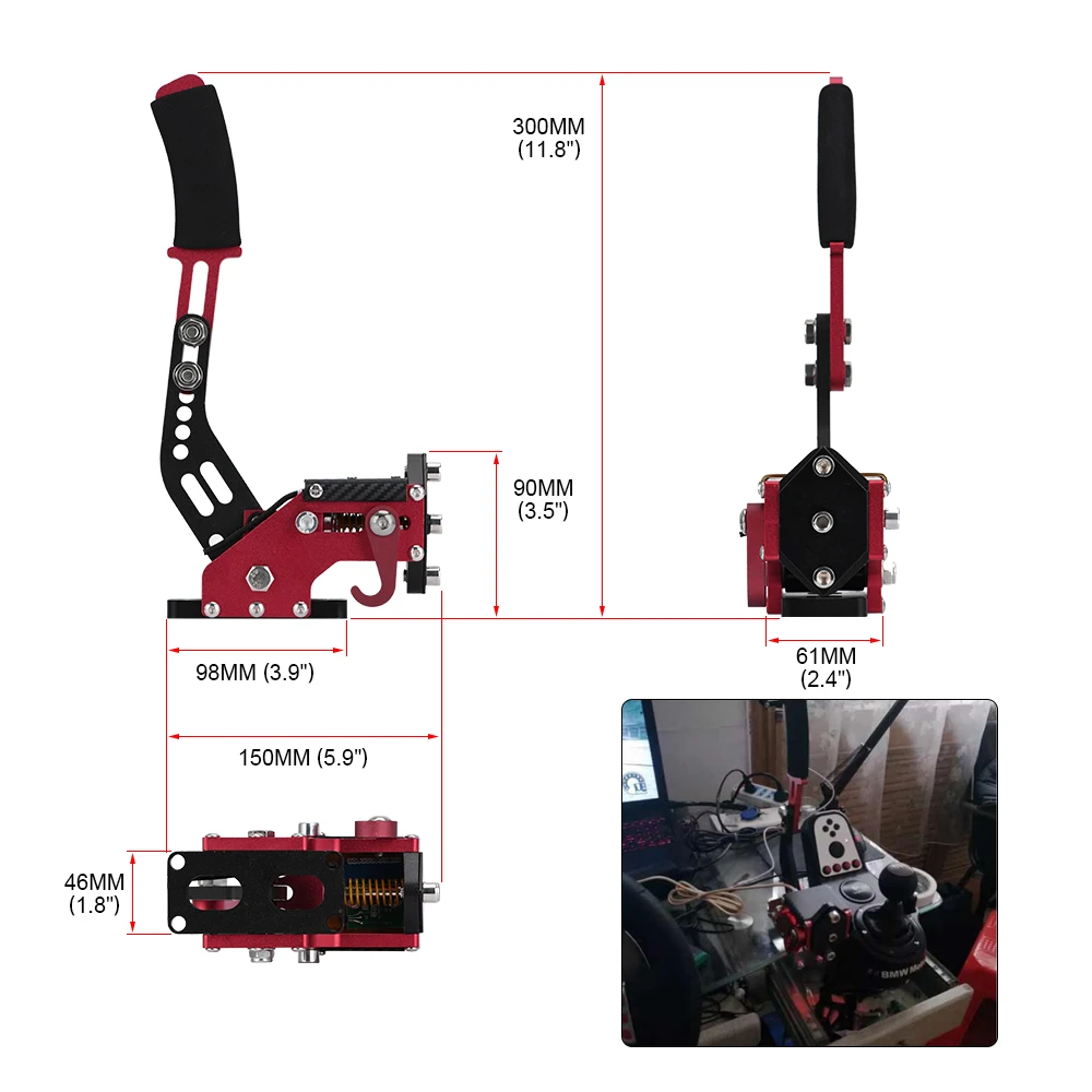 Racing Handbrake 14Bit PC USB Handbrake for SIM Auto Racing Games G25/G27/G29 T500 Steel And Aluminum RALLY Adjustable For PC Windows